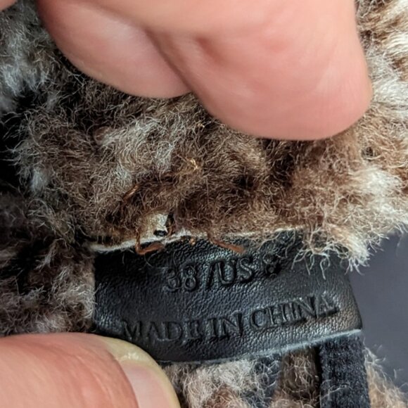 Rag & Bone Black Suede Inez Shearling Desert Clog Boots - Picture 6 of 8